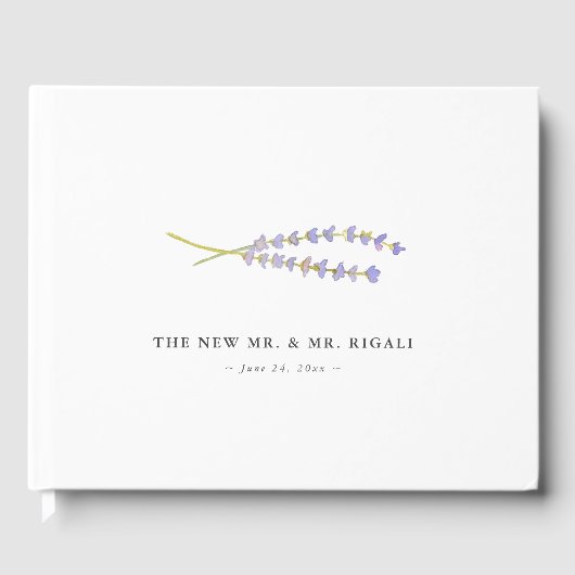 ラベンダーズ結婚ゲストブックアイディア ゲストブック (正面)