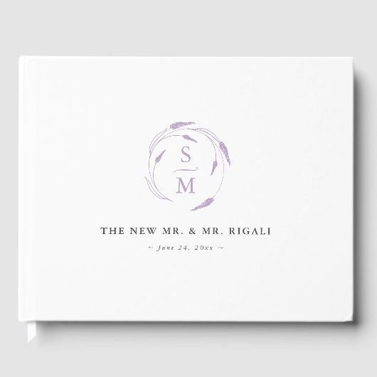 ラベンダーズ結婚ゲストブックアイディア ゲストブック (正面)