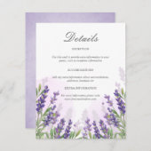 ラベンダーズ結婚ゲスト情報カード詳細 エンクロージャーカード (正面/裏面)