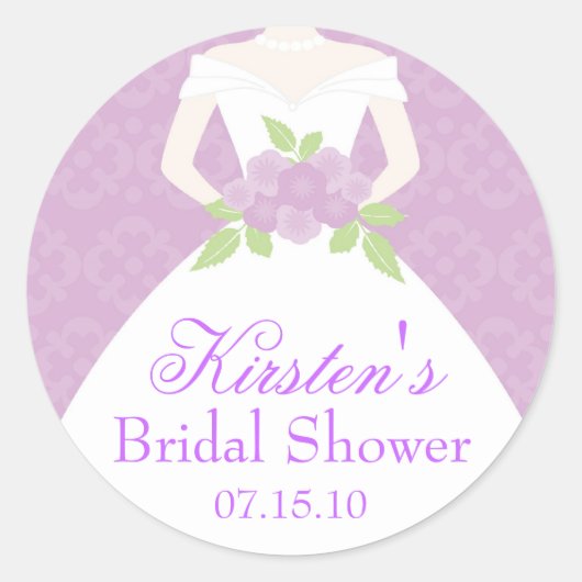 ラベンダーズ結婚ドレスブライダルシャワー ラウンドシール (正面)