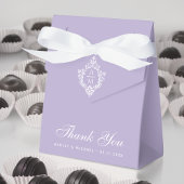 ラベンダーズ結婚モノグラムヴィンテージクレストありがとう フェイバーボックス