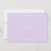 ラベンダーズ結婚リハーサルディナー招待状 招待状 (裏面)