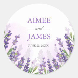 ラベンダーズ結婚封筒用シールステッエレガントカー ラウンドシール