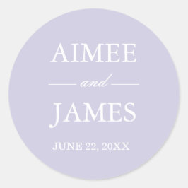 ラベンダーズ結婚封筒用シールステッエレガントカー ラウンドシール