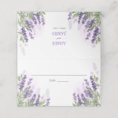 ラベンダーズ結婚座席表パステル素朴パープル プレイスカード (外部開封)
