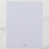 ラベンダーセンター付き青と金ゴールドのフレーム レターヘッド (裏面)