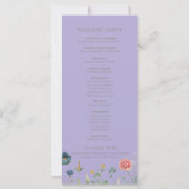 ラベンダーセージグリーン庭園の結婚式プログラム (裏面)