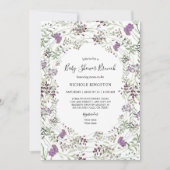 ラベンダーセージ山花ベビーシャワーブランチ 招待状 (正面)