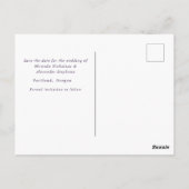 ラベンダーセーブ日付フローラ紫と緑 ポストカード (裏面)