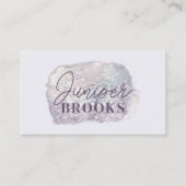 ラベンダーソーシャルメディアグリッター水彩 名刺 (正面)