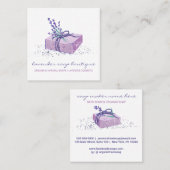 ラベンダーソープパープルバス化粧料 スクエア名刺 (正面/裏面)