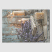 ラベンダーソープブックとキャンドルのスパデコパージュ 薄葉紙 (正面)