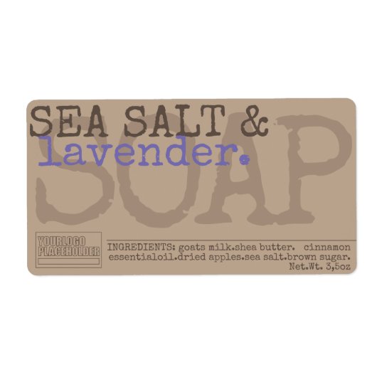 ラベンダーソープ素朴ラスティッカーヴィンテージ ラベル (正面)