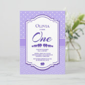 ラベンダーゾウ1st誕生日パーティー 招待状 (スタンド正面)