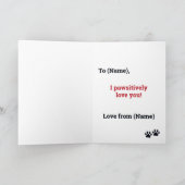 ラベンダータンのフレンチブルドッグ バレンタインデー カード (内部)