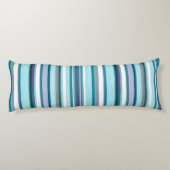 ラベンダーターコイズ水カラーストライプ ボディピロー (裏面)