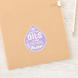 ラベンダーダイカット必須油ドロップ シール