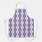 ラベンダーダイヤモンドパターンの色合い エプロン (正面)
