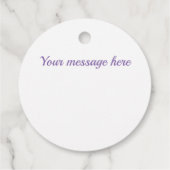 ラベンダーダイヤモンドパターンの色合い フェイバータグ (裏面)