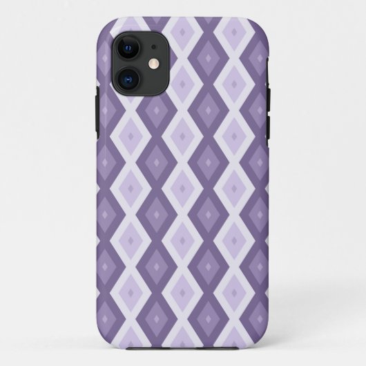ラベンダーダイヤモンドパターンの色合い Case-Mate iPhoneケース (裏面)