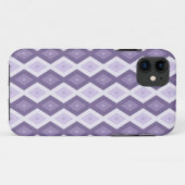 ラベンダーダイヤモンドパターンの色合い Case-Mate iPhoneケース (裏面(横))
