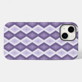 ラベンダーダイヤモンドパターンの色合い Case-Mate iPhoneケース (裏面 (横))