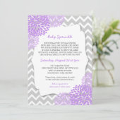 ラベンダーダモダンリアベビースプリンクル招待状 招待状 (スタンド正面)