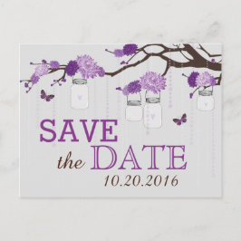 ラベンダーダリアフラワーブランチ日付を保存 案内ポストカード