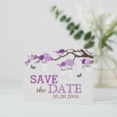 ラベンダーダリアフラワーブランチ日付を保存 案内ポストカード (スタンド正面)