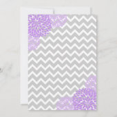 ラベンダーダリアベビーシャワー招待状/パープルグレー 招待状 (裏面)