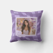 ラベンダーチェッカーボードフォトキンセアニェラキープサケ クッション (裏面)