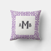 ラベンダーチノワセリーギリシャ鍵縁どモノグラム クッション (裏面)