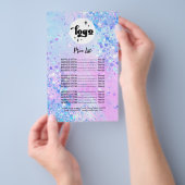 ラベンダーチュンキーグリッター美しいサロンフライヤー チラシ (ハンドル)