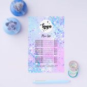 ラベンダーチュンキーグリッター美しいサロンフライヤー チラシ (シングル)