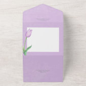ラベンダーチューリップソロパープルディナモダンーナー オールインワン招待状 (外側)