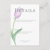 ラベンダーチューリップソロパープルモダン詳細 エンクロージャーカード (正面)