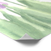 ラベンダーチューリップフラワーガーデン春水彩 ポスター (角)