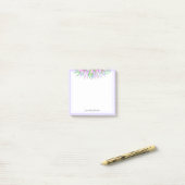 ラベンダーチューリップブーケ春ビベスフローラ3x3 ポストイット (デスク上)