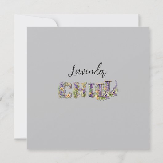 ラベンダーチル 招待状 (正面)