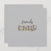 ラベンダーチル 招待状 (正面/裏面)