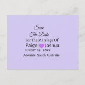 ラベンダーツイストモダンタイポグラフィ結婚ズ シーズンポストカード (正面)