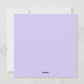 ラベンダーツイスト モダン タイポグラフィー ウェディング シーズンカード (裏面)