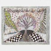 ラベンダーツリー2024 フリースブランケット (正面(横))