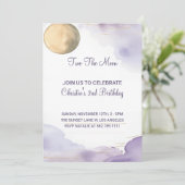 ラベンダーツーザムーンセカンドバースデー招待状 招待状 (スタンド正面)