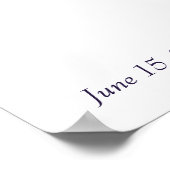 ラベンダーティーパーティーブライダルシャワーウェルカムサイン ポスター (角)