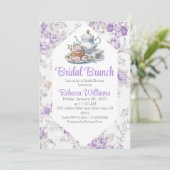 ラベンダーティーパーティーブランチフローラブライダルシャワー 招待状 (スタンド正面)