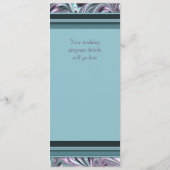 ラベンダーティール(緑がかった色)ブルー結婚式 プログラム (裏面)