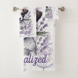 ラベンダーテリアラブ バスタオルセット