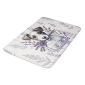 ラベンダーテリアラブ バスマット (アングル)