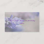 ラベンダーテーブルの配置結婚席 プレイスカード (裏面)